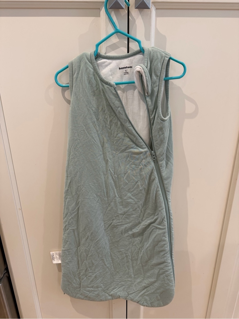 Bubble panda size small 6-12m Sleeveless Mint Green sleep sack
